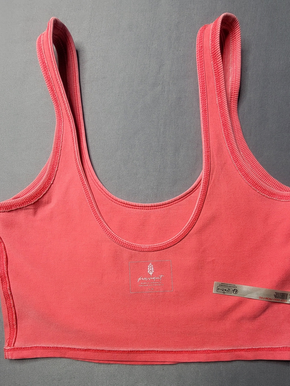 FP Movement by Free People Coral Pink Scoop Neck Tank Top Size L - Picture 2 of 10